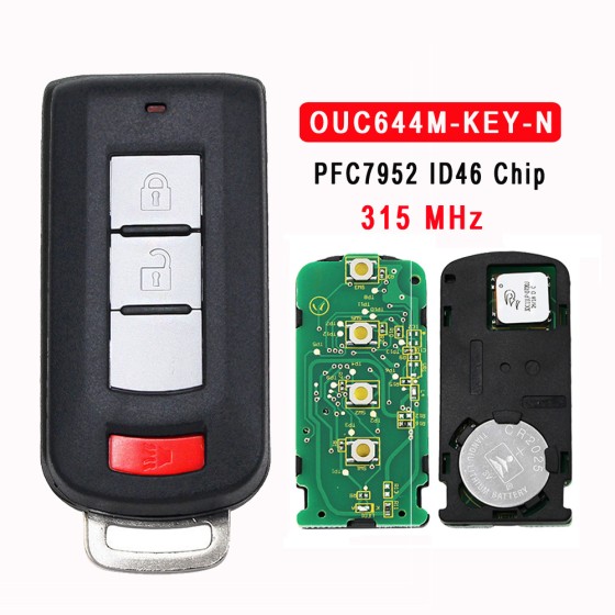 2008-2020 Mitsubishi / 3-Button Smart Key / PN: 8637A316 / OUC644M-KEY-N (AFTERMARKET)
